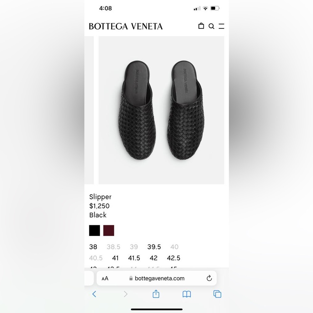Zapatillas para hombres marca Bottega Veneta